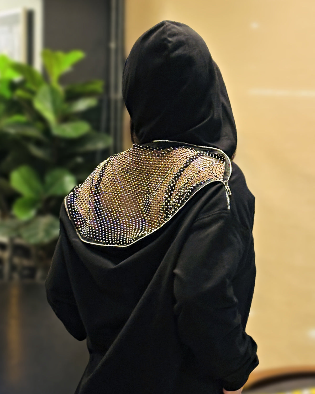 Backless Zipper Hoodie