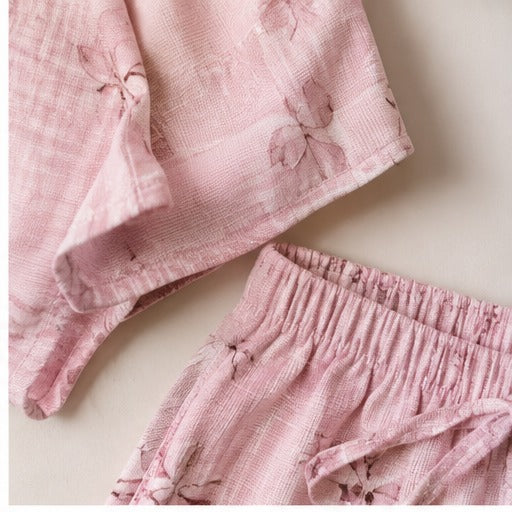 Women's Pink Check Pajama Set